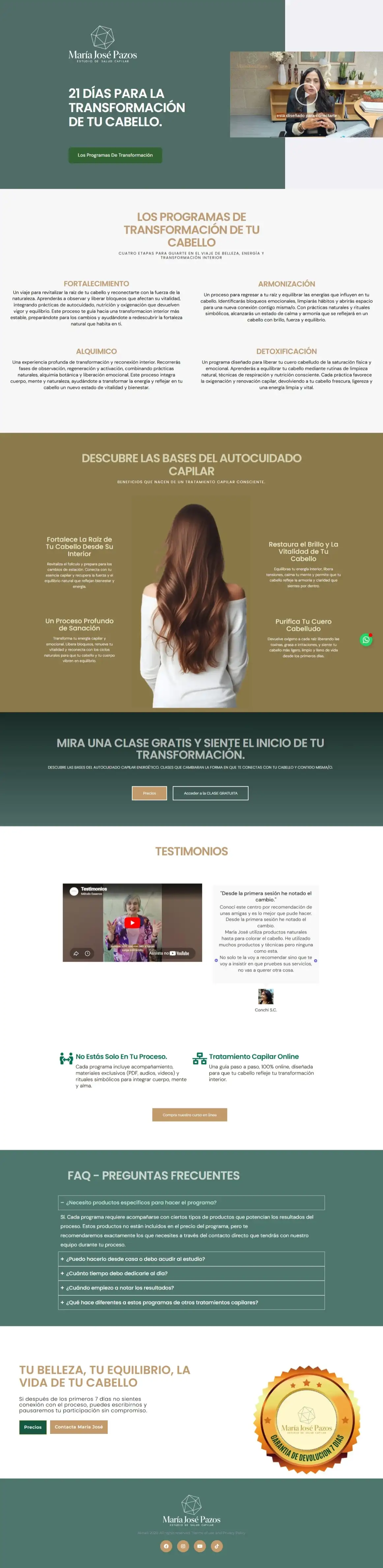 Screenshot do site do cliente